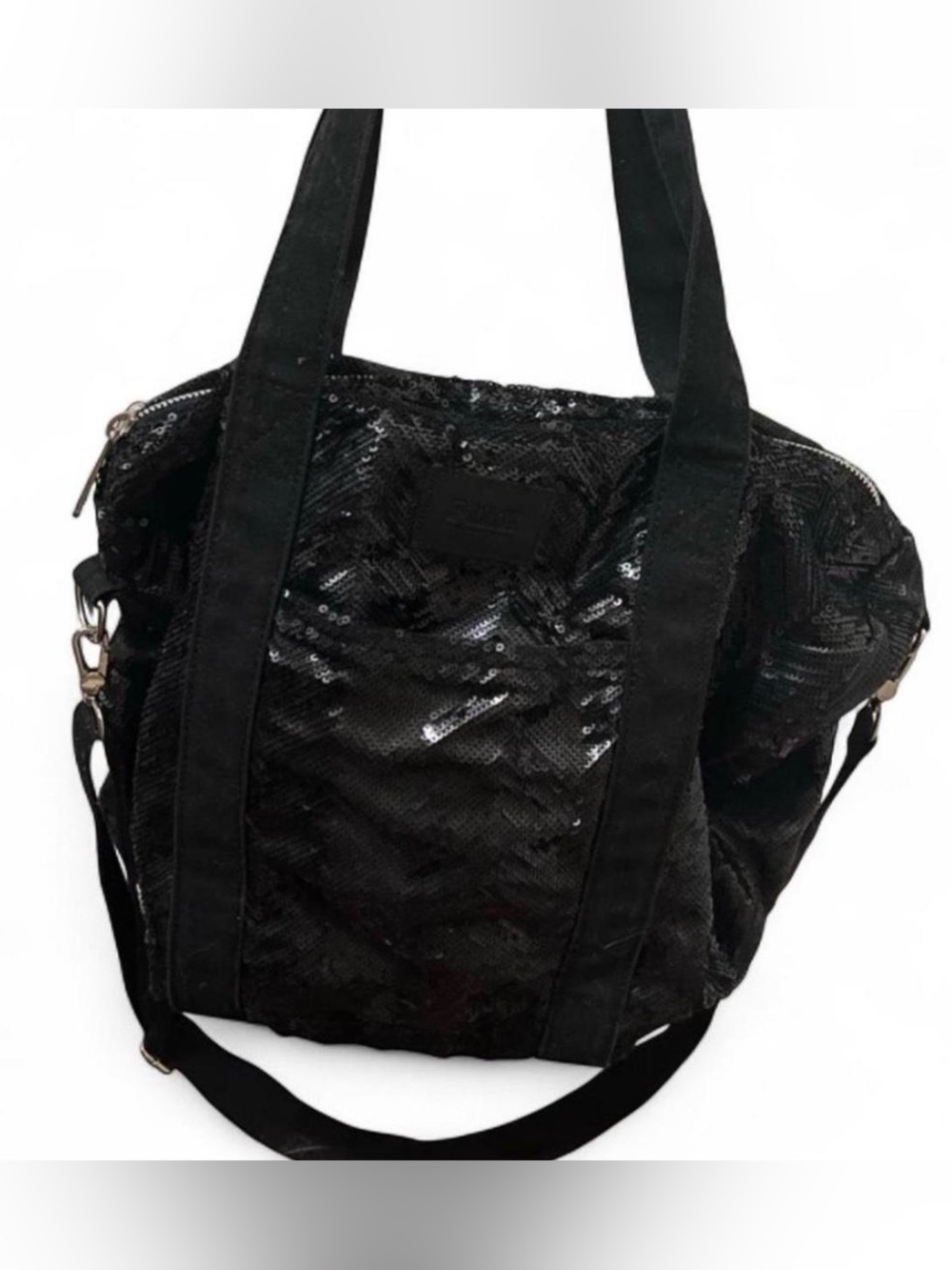 Black Sequin Tote Bag - Women